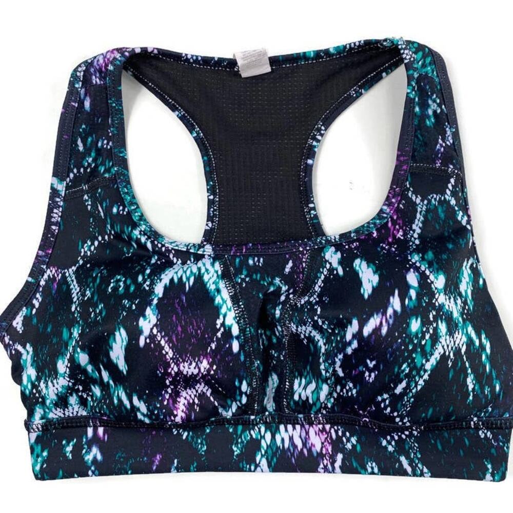 FILA Sport Core Essential Sports Bra High Impact Racerback Multicolor Sz Small